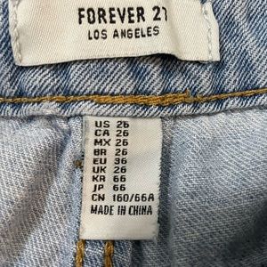Forever 21 Light Wash Jean Shorts